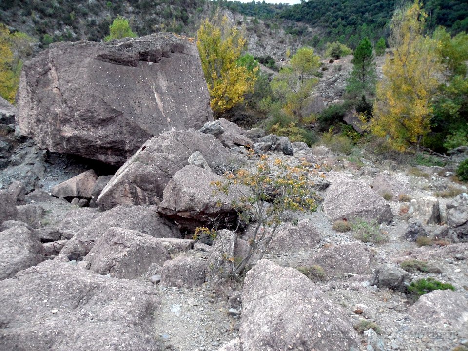 8bisSAM 0581.JPG - Blocs de béton provenant du barrage, à plus de 1000 m.