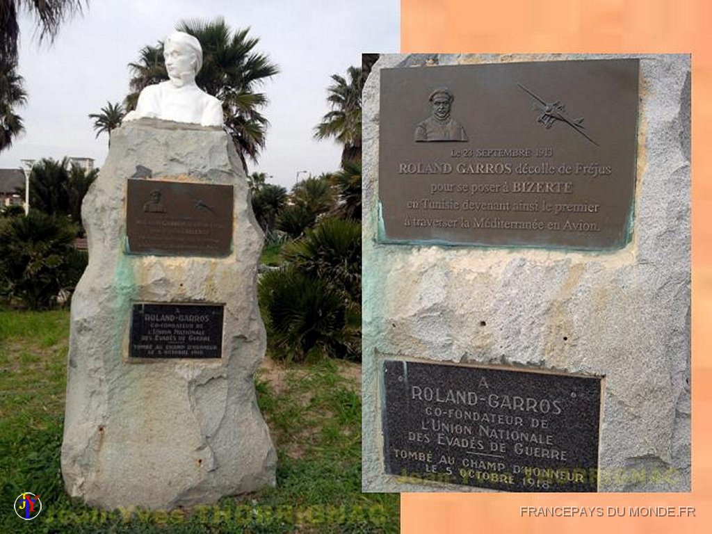 photo 1 .jpg - Monument se trouvant à la base nature "françois Léotard" à la mémoire de Roland Garros.