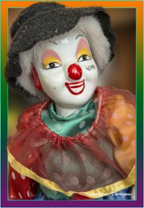 Clown S Poupée tête porcelaine - Le clown
